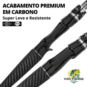 Nova Vara de Carretilha em Carbono GRANDMASTER Fast Action 5-15LB - 2 Partes