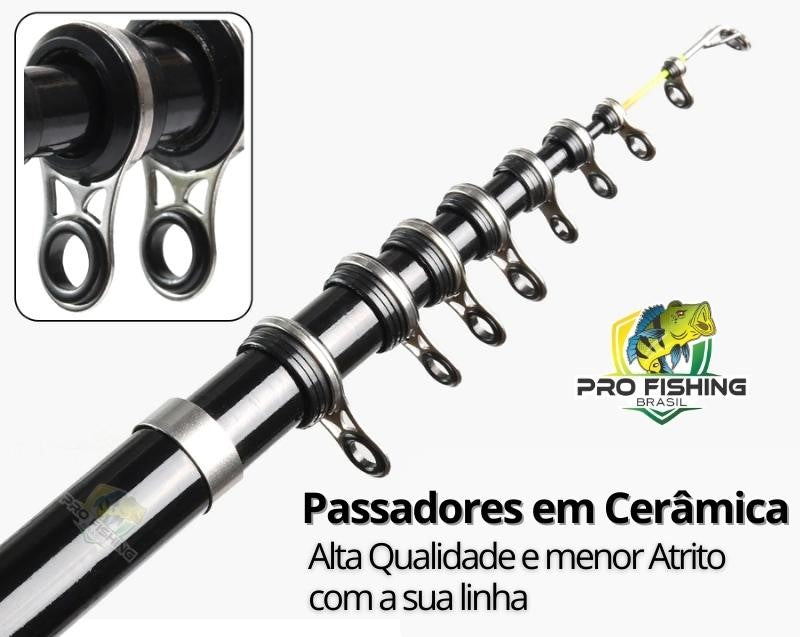 Nova Vara Telescópica ULTRA LIGHT JOSBY FISHING BLACK PREMIUM - Lançamento 2023