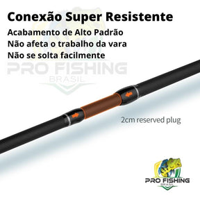 Nova Vara de Carretilha em Carbono GRANDMASTER Fast Action 5-15LB - 2 Partes