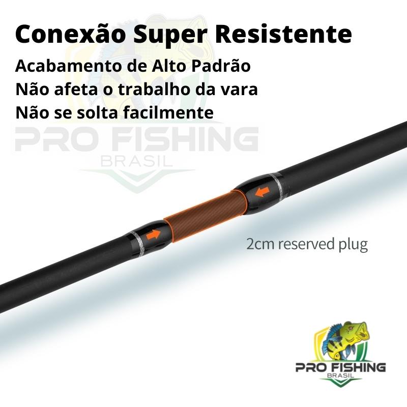 Nova Vara de Carretilha em Carbono GRANDMASTER Fast Action 5-15LB - 2 Partes