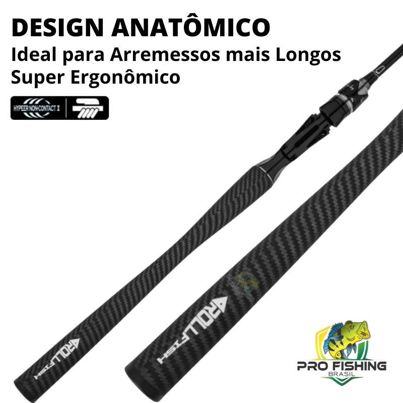 Nova Vara de Carretilha em Carbono GRANDMASTER Fast Action 5-15LB - 2 Partes