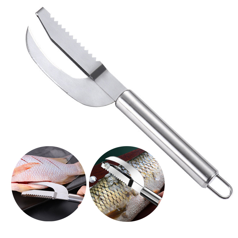 FishKnife - Faca Inoxidável 3 em 1 para Limpeza de Peixe