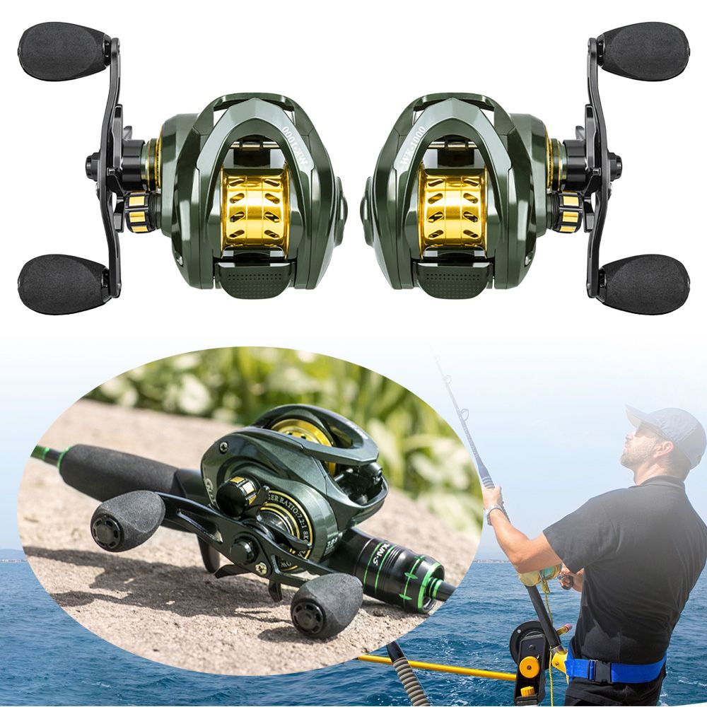 Carretilha de Pesca Profissional 9K de Drag 14 Rolamentos Titan Pro